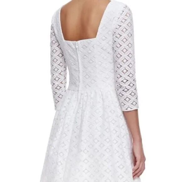 Lilly Pulitzer Lori Dress Women’s Size 4 Ivory Lace Eyelet Fit & Flare - Picture 2 of 11